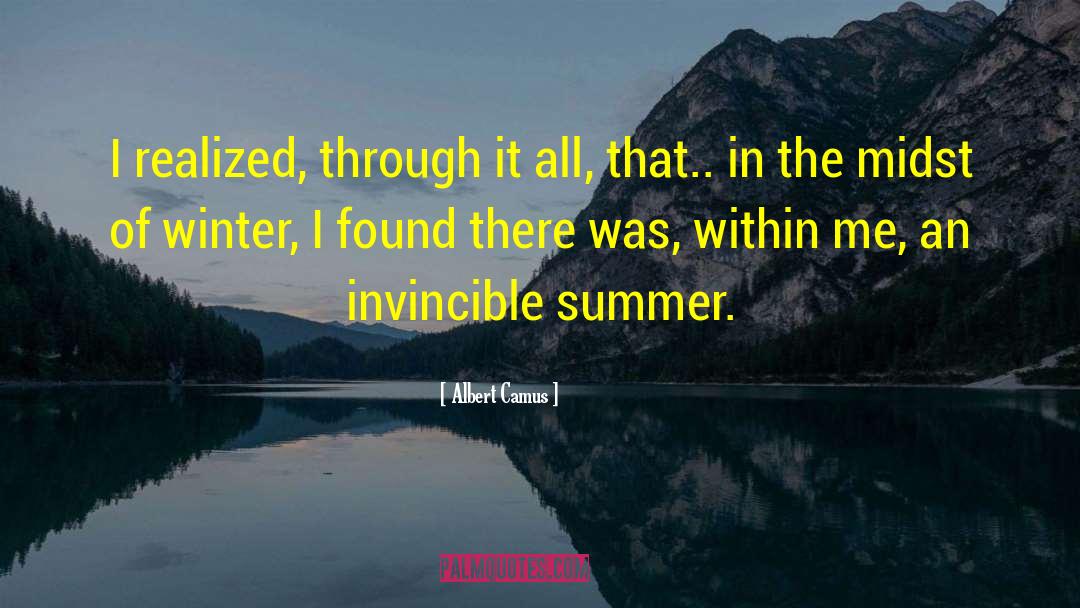 Invincible Summer quotes by Albert Camus