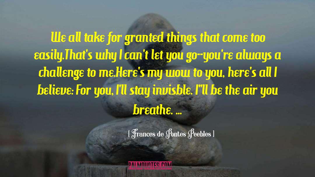 Invisble quotes by Frances De Pontes Peebles