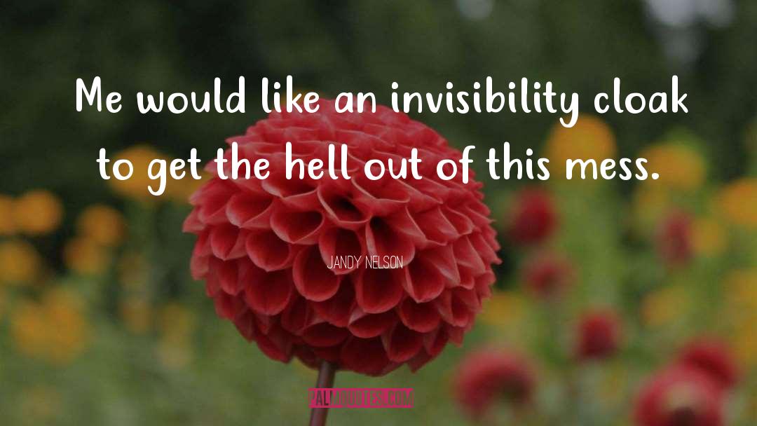 Invisibility Cloak quotes by Jandy Nelson