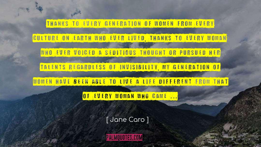 Invisibility quotes by Jane Caro