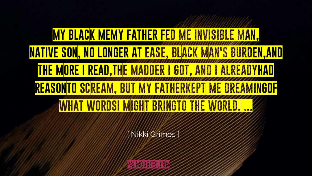 Invisible Man quotes by Nikki Grimes