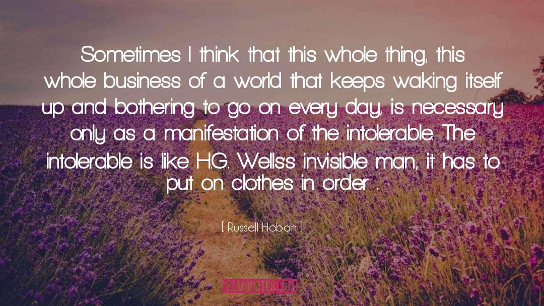 Invisible Man quotes by Russell Hoban