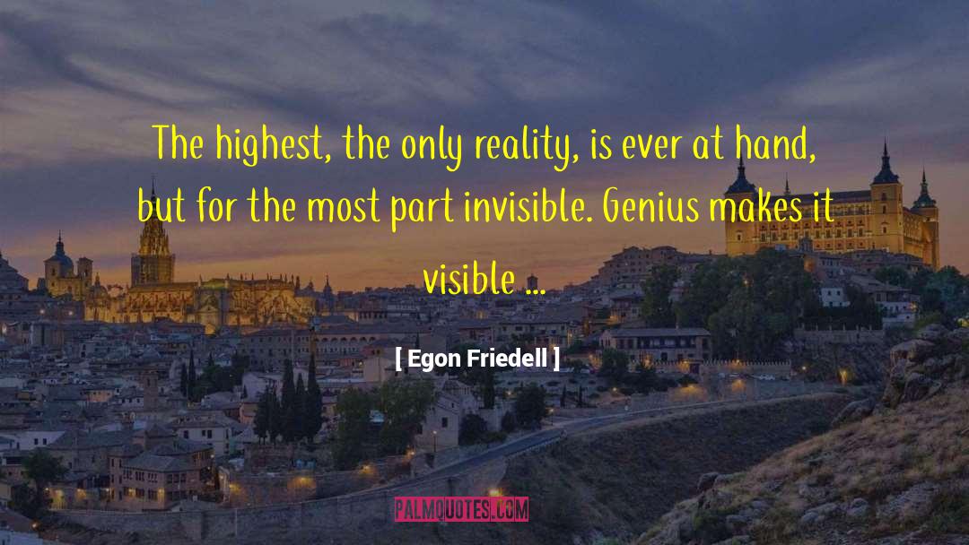Invisible Wall quotes by Egon Friedell