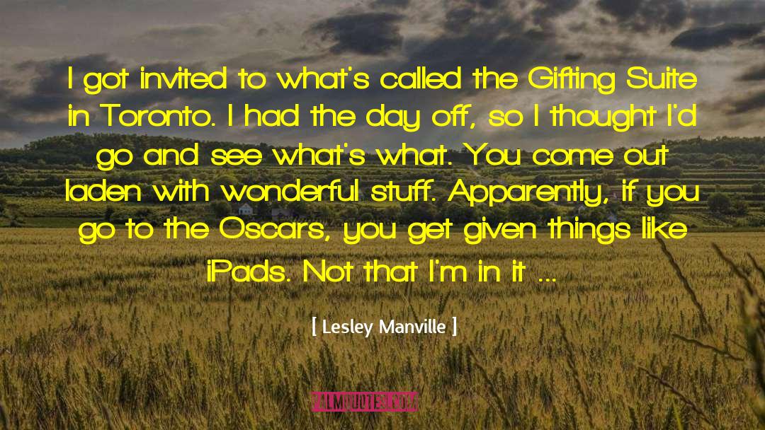 Ipads quotes by Lesley Manville