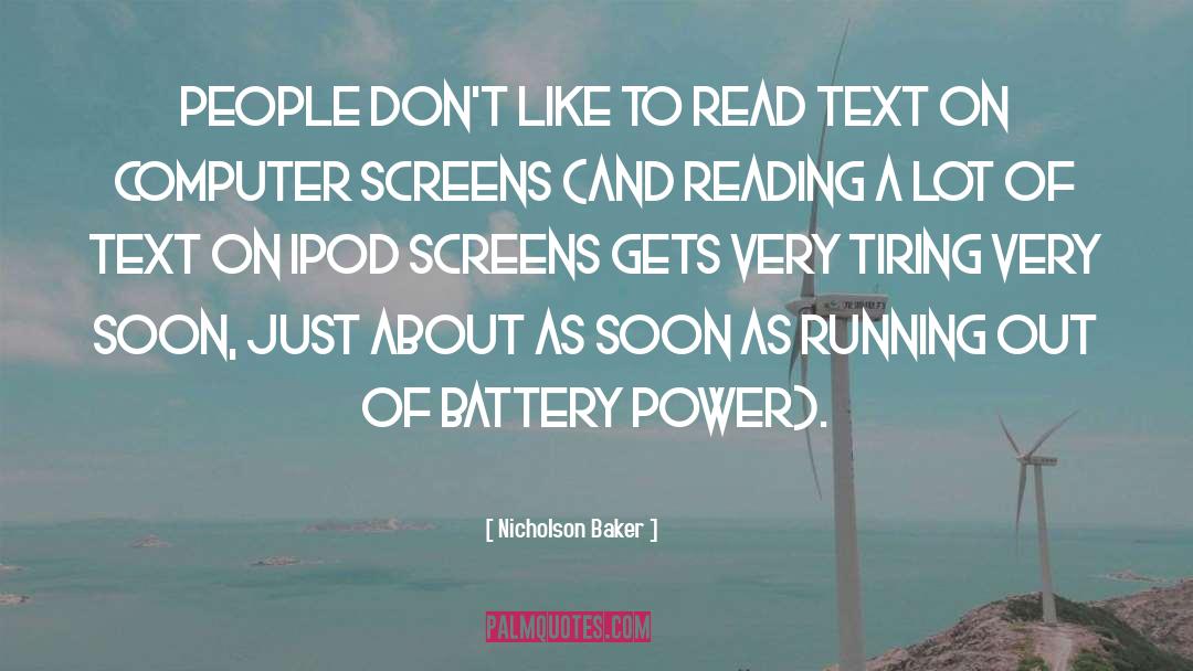 Ipods quotes by Nicholson Baker