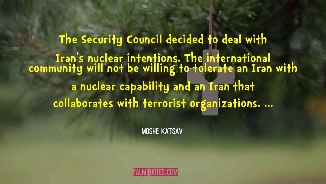 Iran quotes by Moshe Katsav