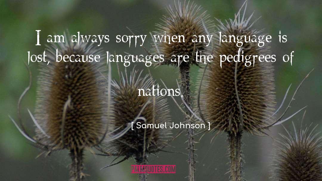 Irenas Pedigrees quotes by Samuel Johnson
