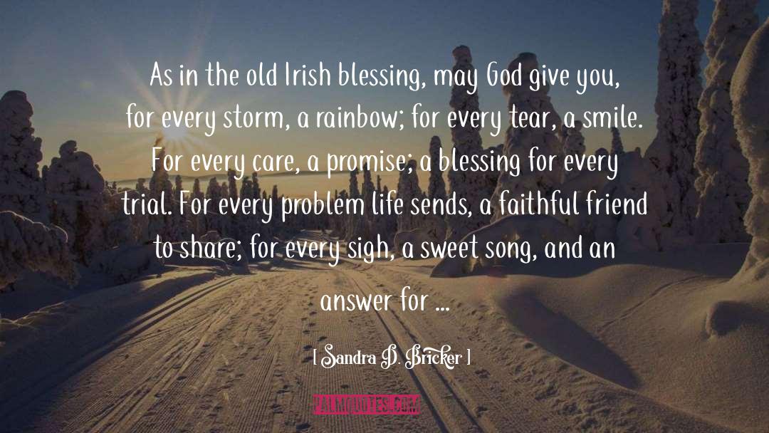 Irish Blessing quotes by Sandra D. Bricker