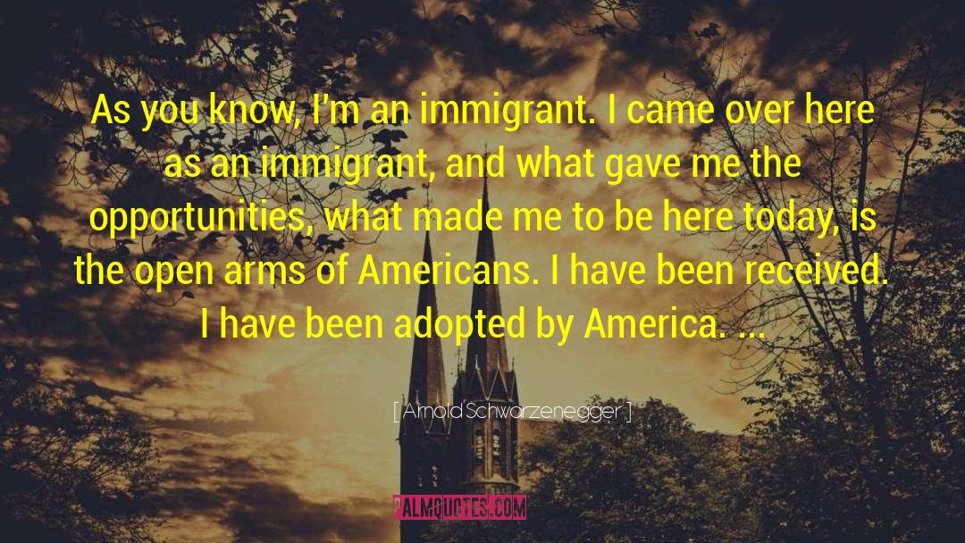 Irish Immigrants To America quotes by Arnold Schwarzenegger