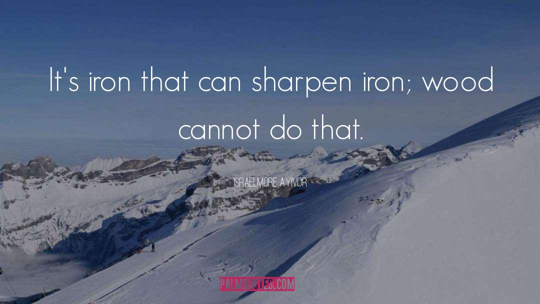 Iron Sharpen Iron quotes by Israelmore Ayivor