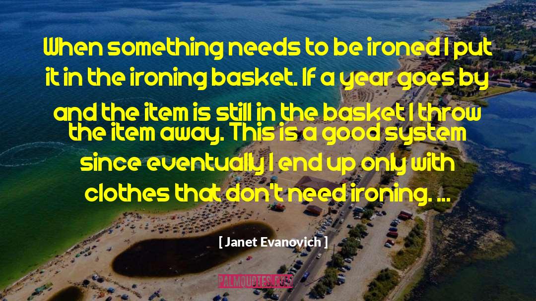 Ironing quotes by Janet Evanovich