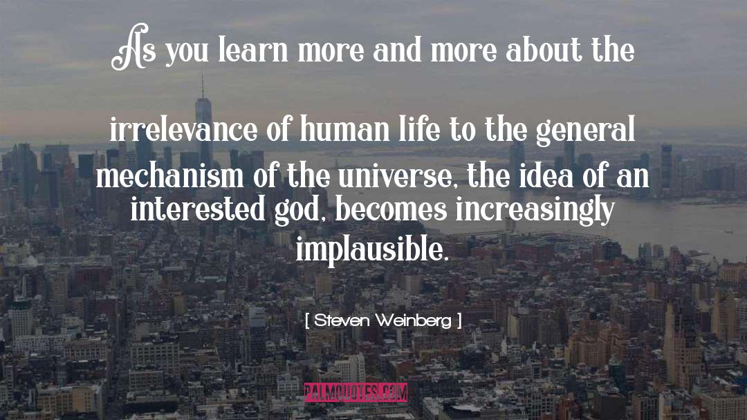 Irrelevance quotes by Steven Weinberg