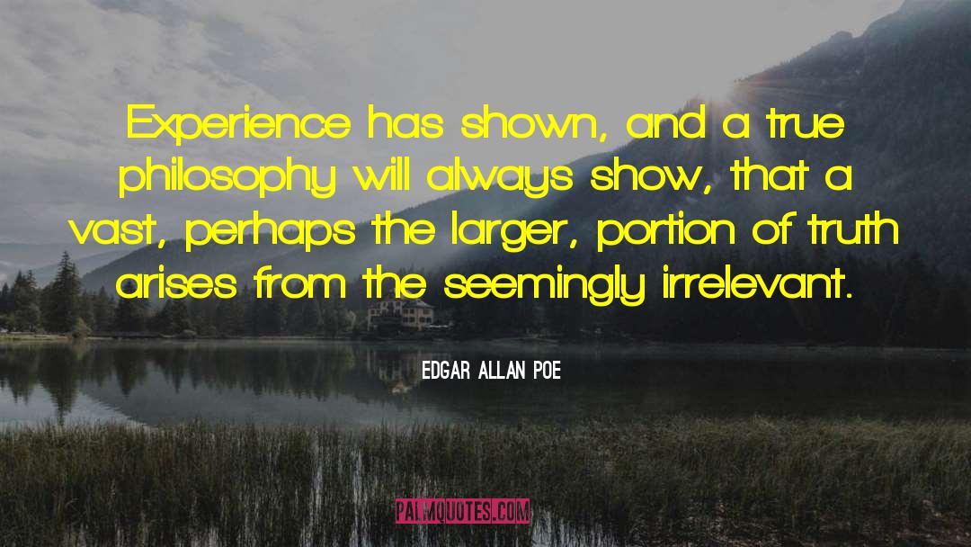 Irrelevance quotes by Edgar Allan Poe
