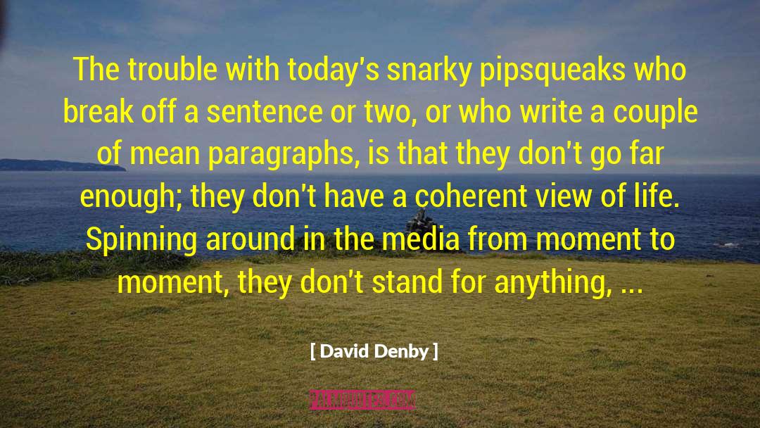 Irremediably In A Sentence quotes by David Denby