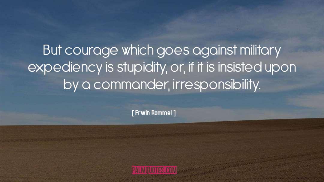 Irresponsibility quotes by Erwin Rommel