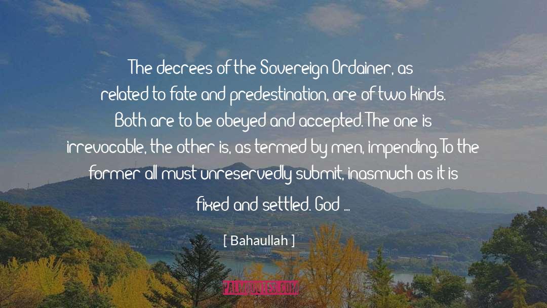 Irrevocable quotes by Bahaullah