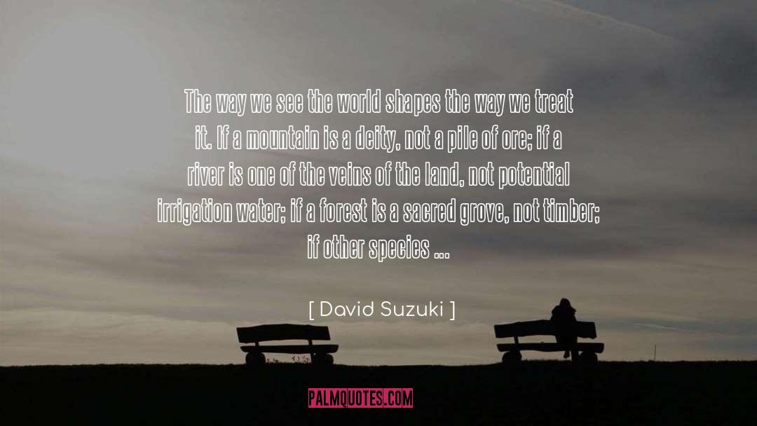 Irrigation quotes by David Suzuki