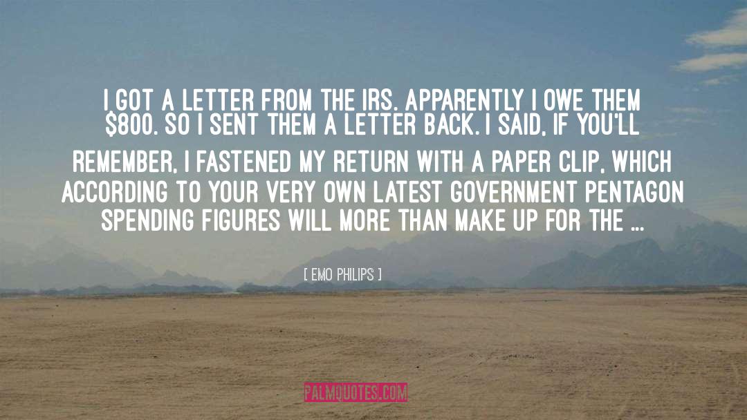 Irs Llc quotes by Emo Philips