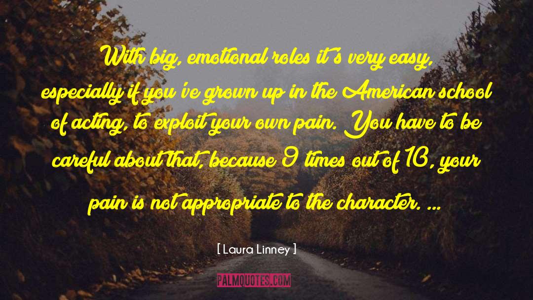 Is Character Important quotes by Laura Linney