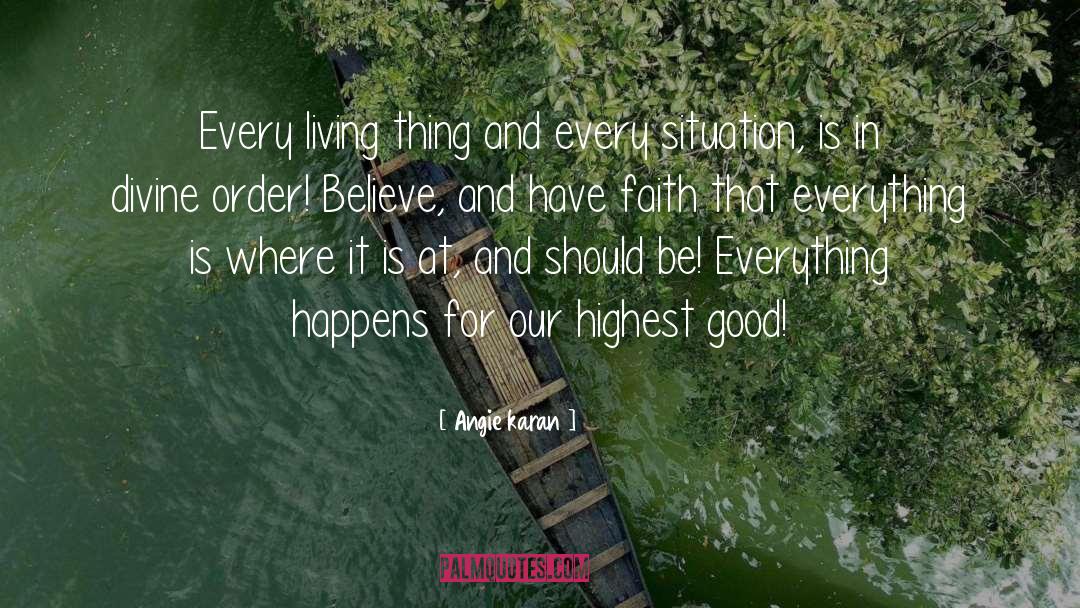 Is In Divine Order quotes by Angie Karan