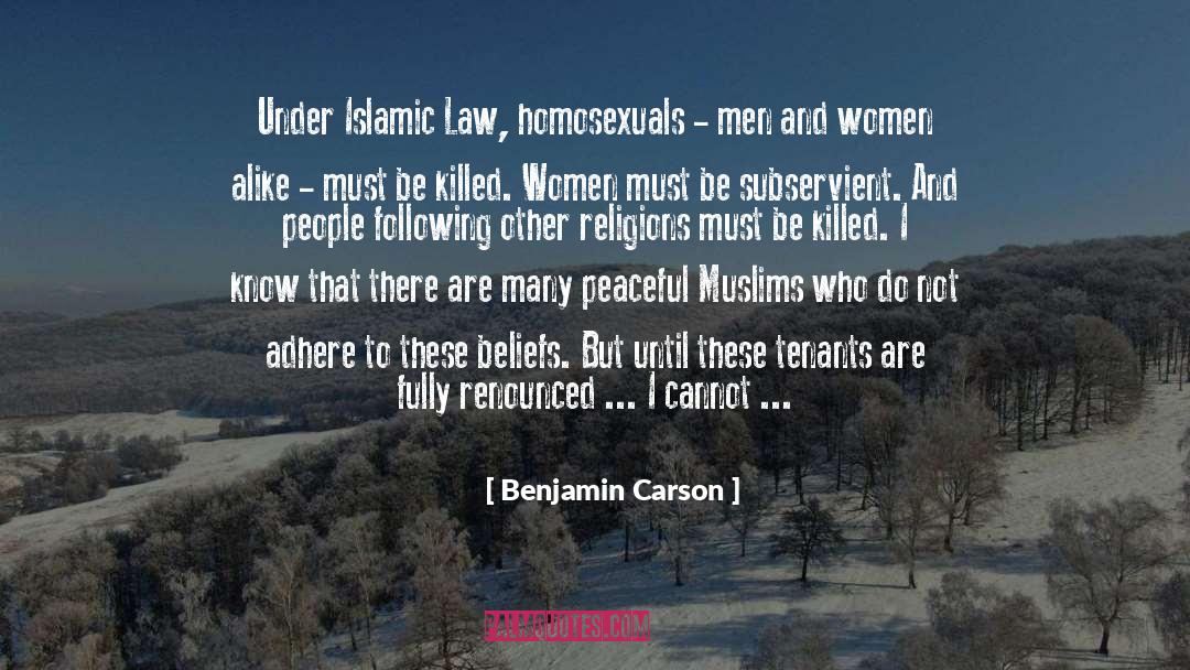 Islamic Law quotes by Benjamin Carson