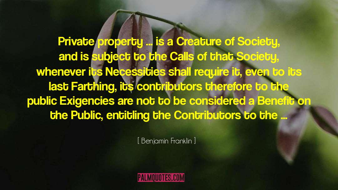 Islamic Society quotes by Benjamin Franklin
