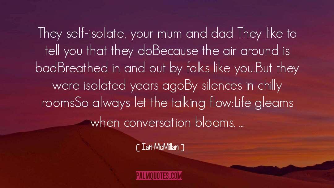 Isolate quotes by Ian McMillan