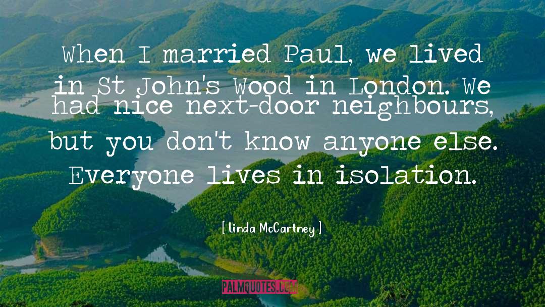 Isolation quotes by Linda McCartney