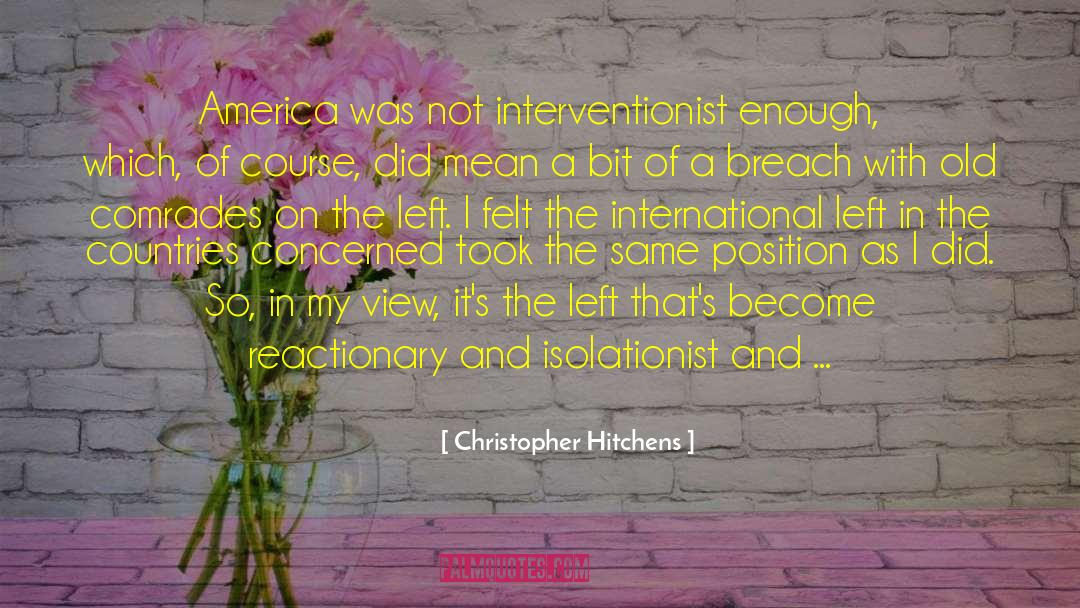 Isolationist quotes by Christopher Hitchens