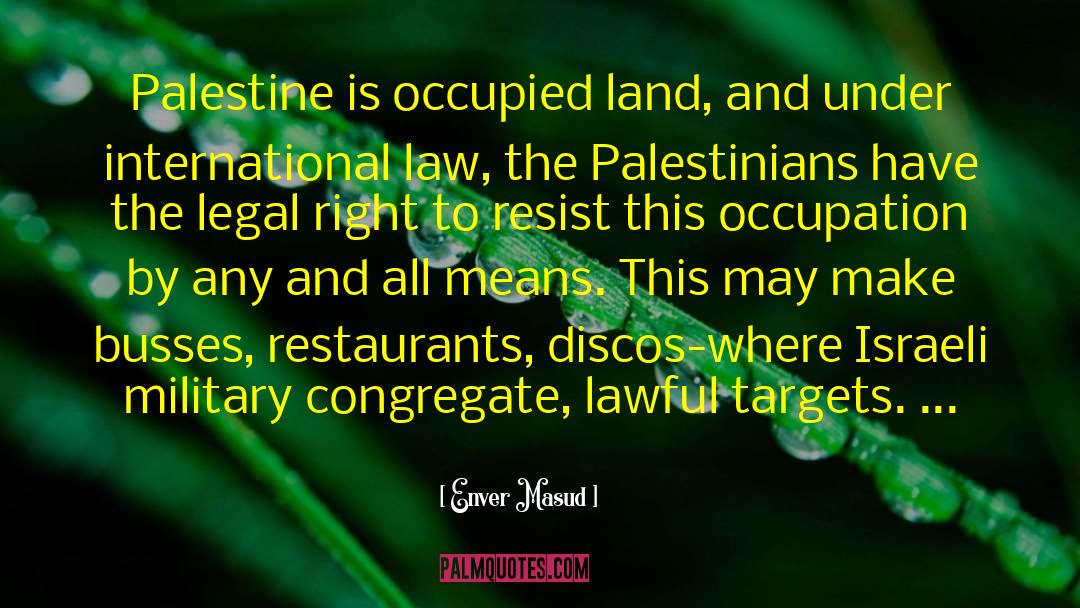 Israeli Occupied Territories quotes by Enver Masud