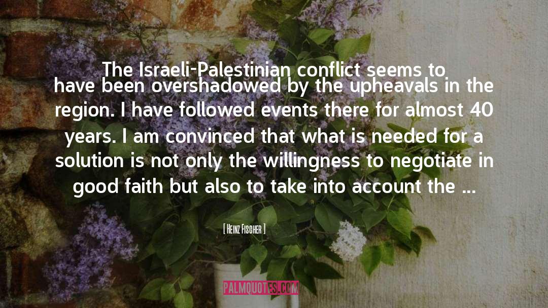 Israeli Palestinian Conflict quotes by Heinz Fischer