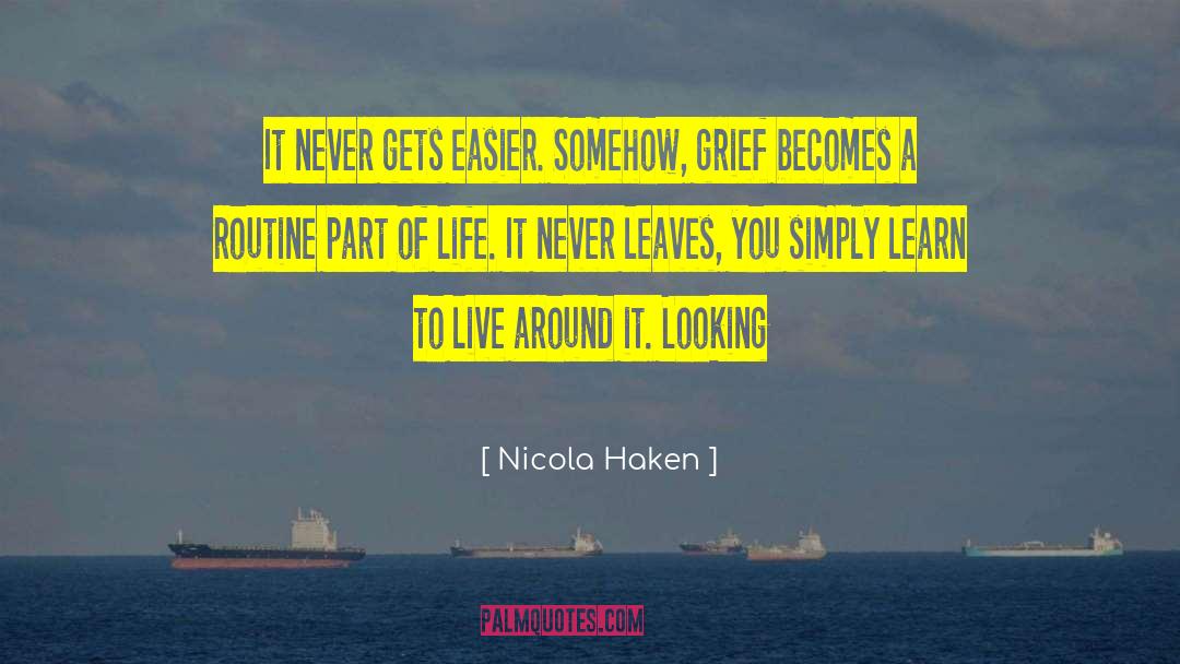 It Gets Easier Everyday quotes by Nicola Haken