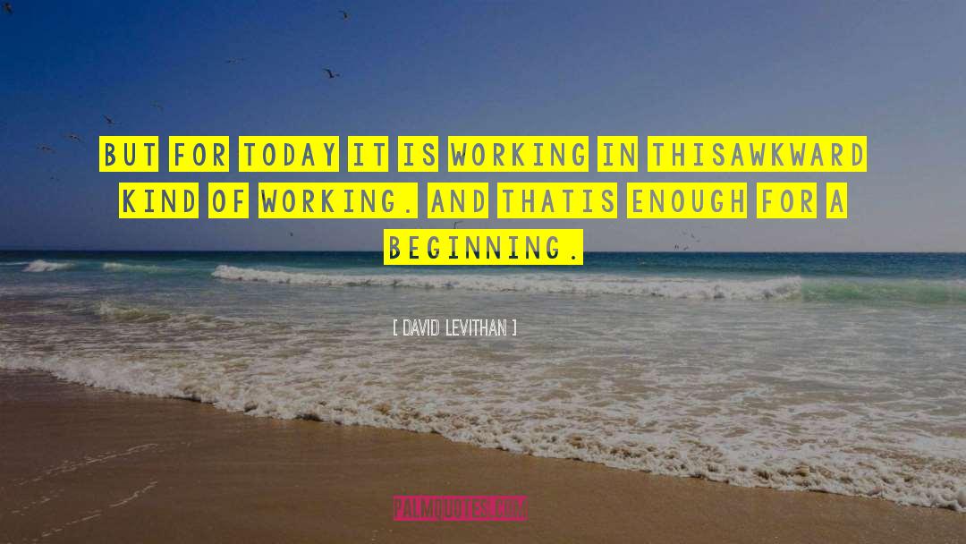 It Is Working quotes by David Levithan