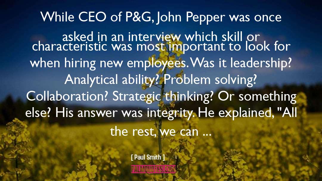 It Leadership quotes by Paul Smith