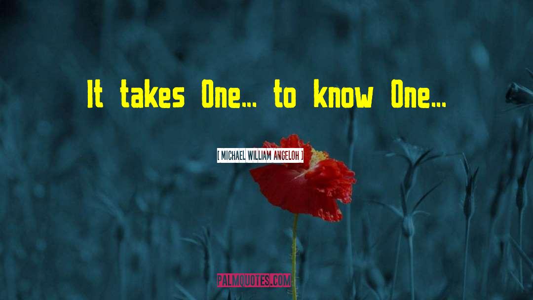It Takes One quotes by Michael William AngelOh