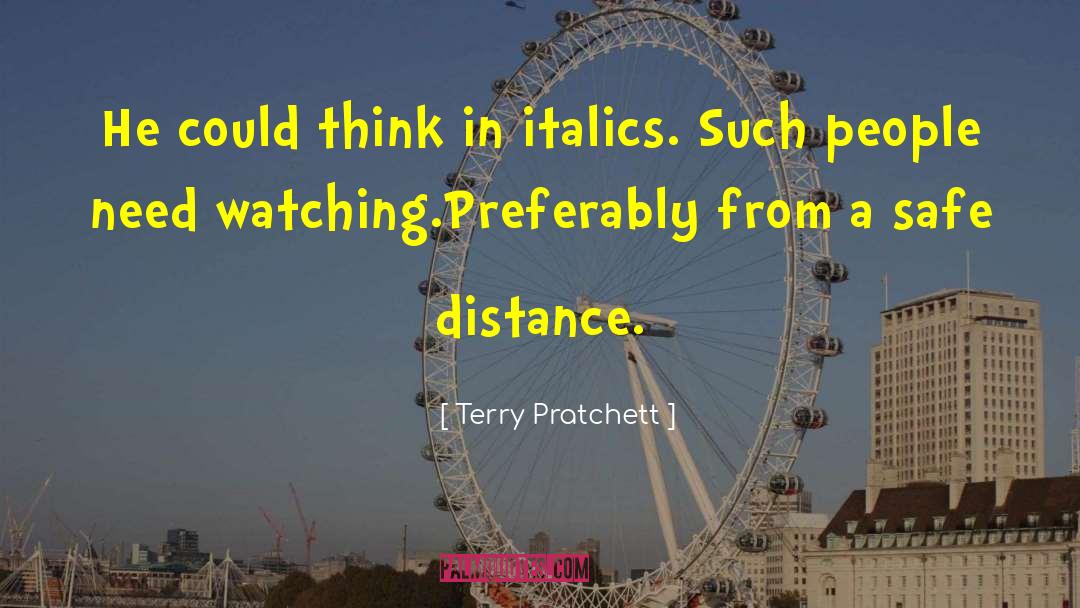 Italics quotes by Terry Pratchett