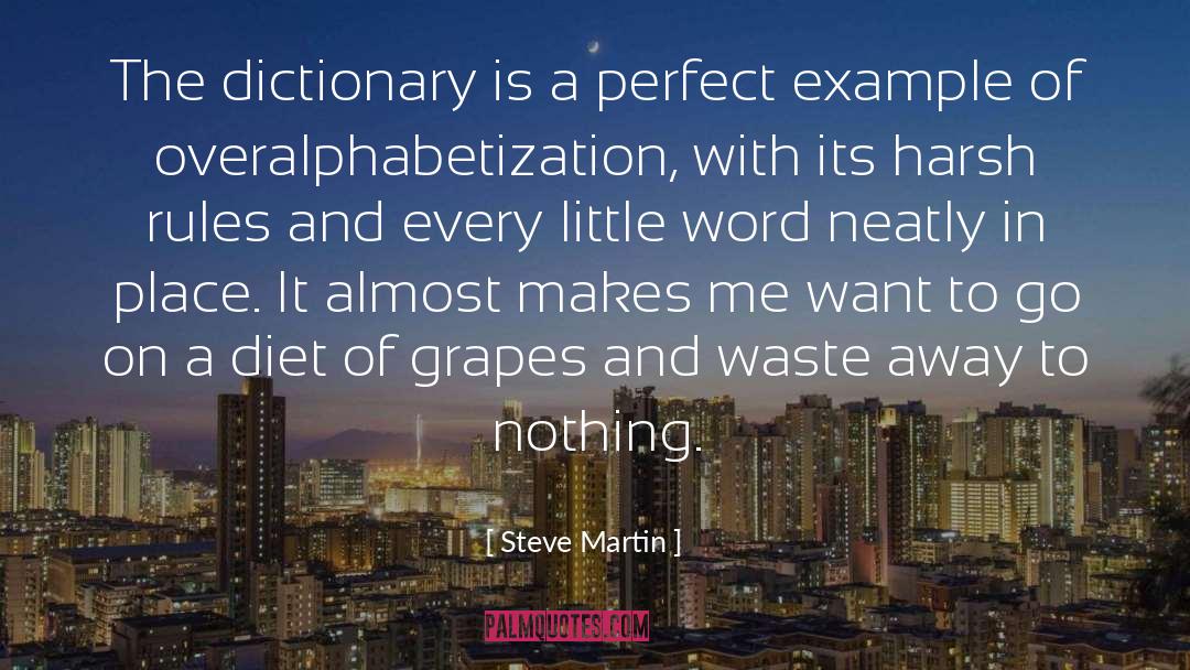 Iterate Dictionary quotes by Steve Martin