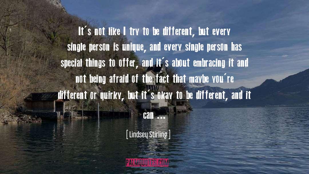 Its Okay To Be Different quotes by Lindsey Stirling