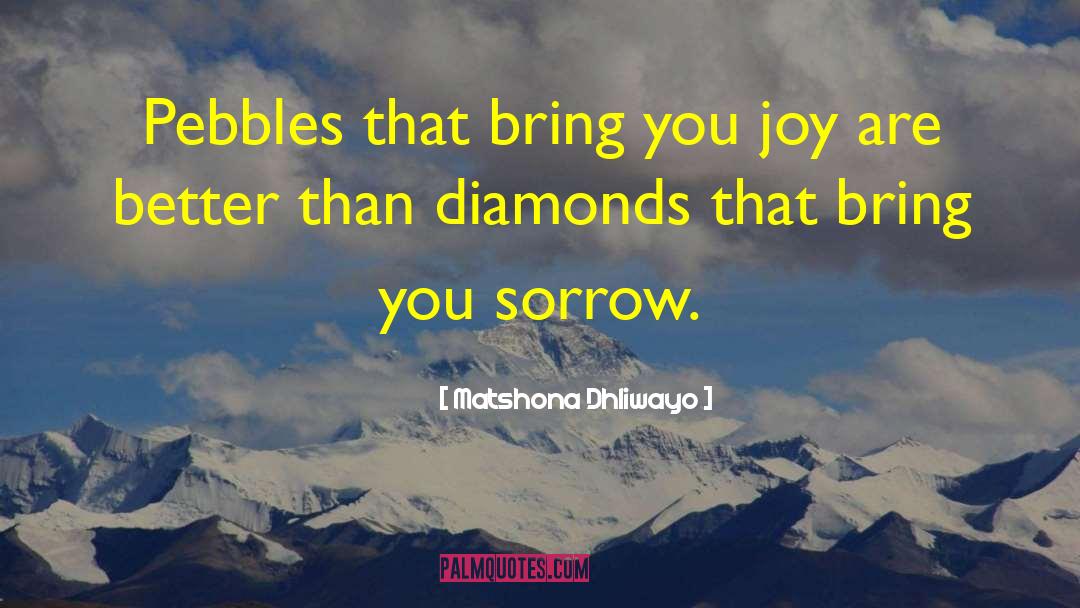 Iturralde Diamonds quotes by Matshona Dhliwayo