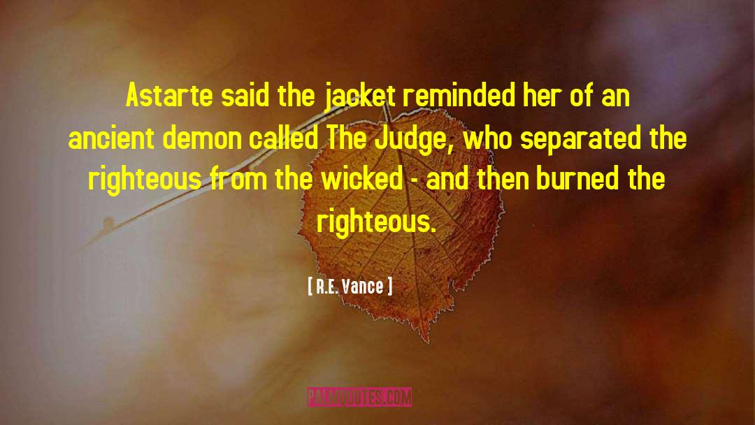 Jacket quotes by R.E. Vance