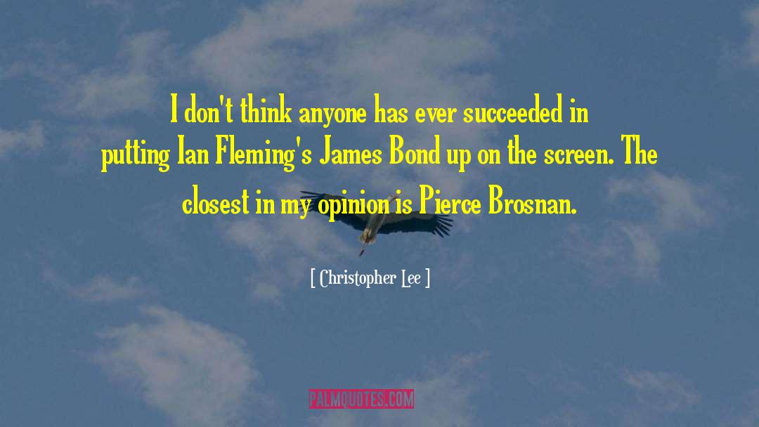 James Bond Tuxedo quotes by Christopher Lee