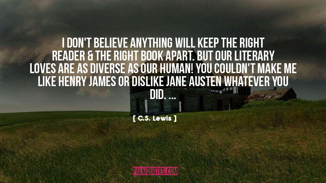 Jane Austen Novel quotes by C.S. Lewis