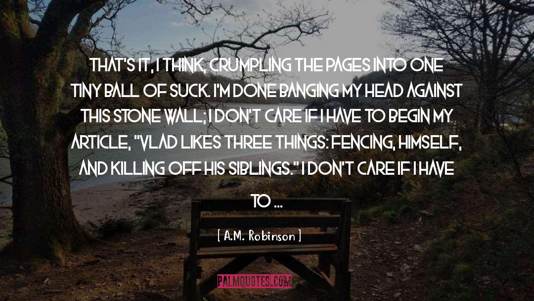 Jares Fencing quotes by A.M. Robinson