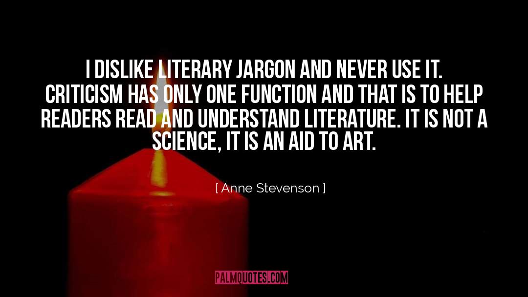 Jargon quotes by Anne Stevenson