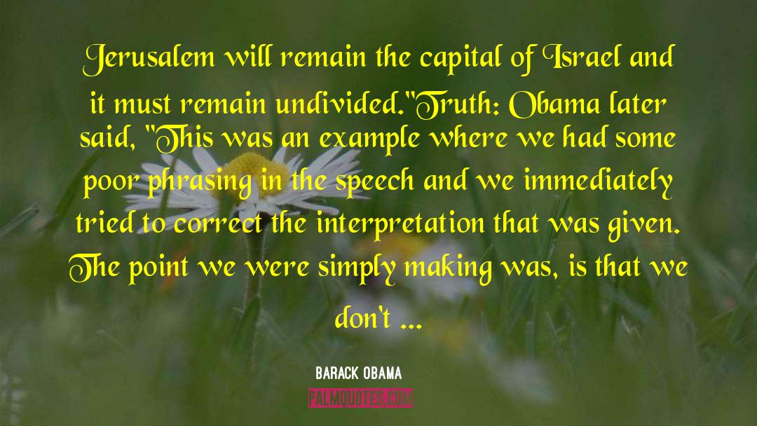 Jerusalem quotes by Barack Obama