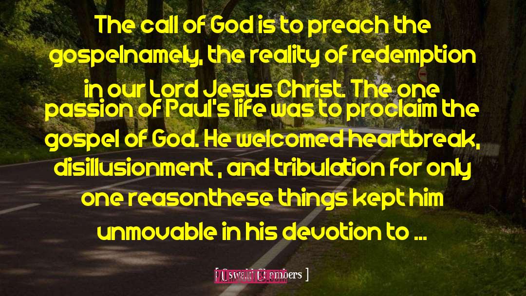 Jesus Is The Only God quotes by Oswald Chambers