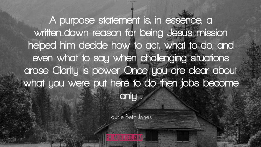 Jesus Mission quotes by Laurie Beth Jones