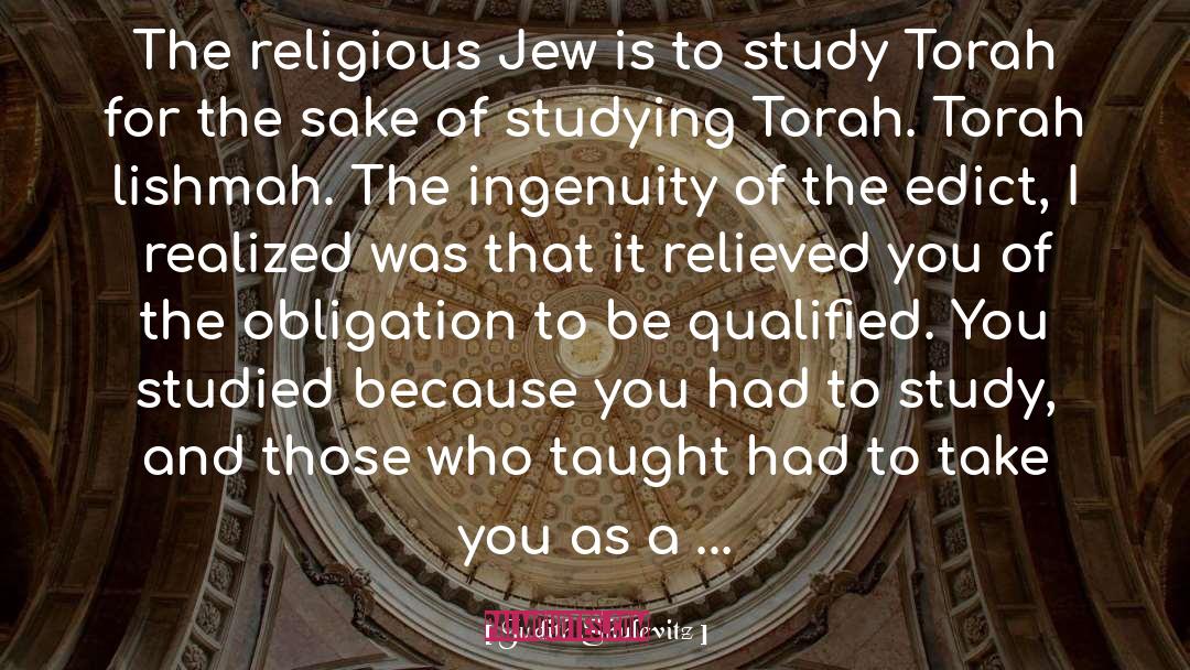 Jew quotes by Judith Shulevitz