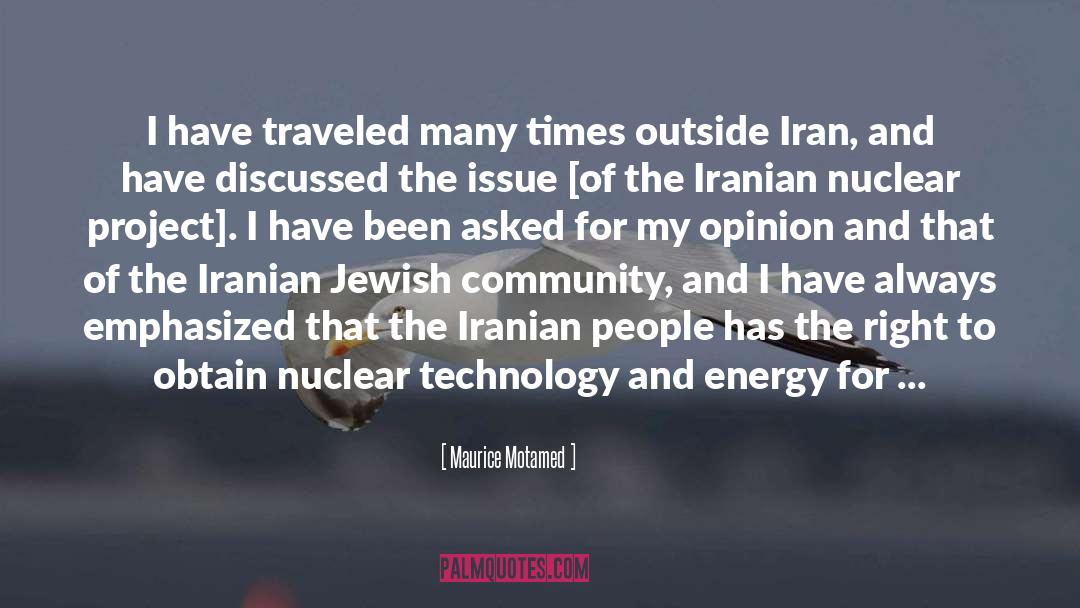 Jewish America quotes by Maurice Motamed