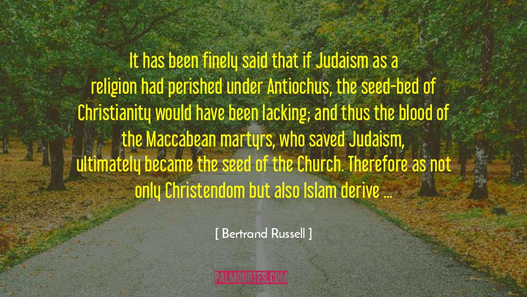 Jews And Judaism In Europe quotes by Bertrand Russell